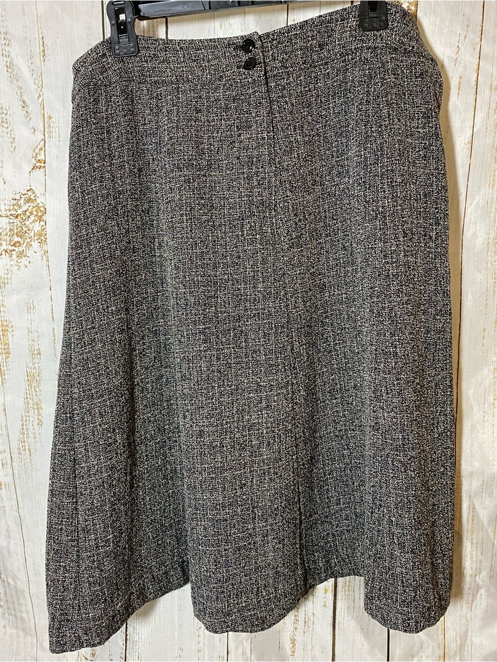 Sag Harbor Women's Black & white Tweed A-Line Skirt